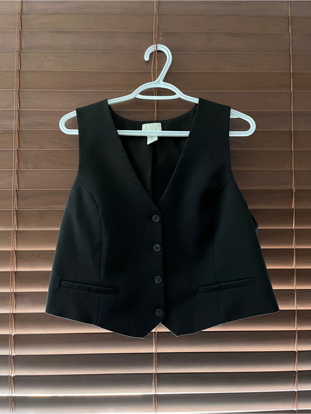 H&M Black Button-Front Vest